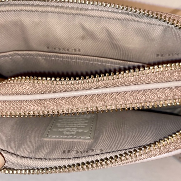 Coach Sadie Tan Crossbody Pebbled Leather Bag - Picture 5 of 9